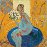 Blue Nude With Boquet