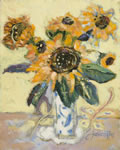 Sunflowers in Chinese Vase Sunflowers in Chinese Vase